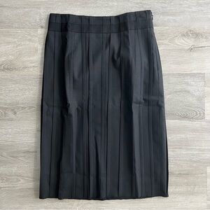 Max Azria Wool Blend Pleated A-Line Midi Pencil Skirt Size 0